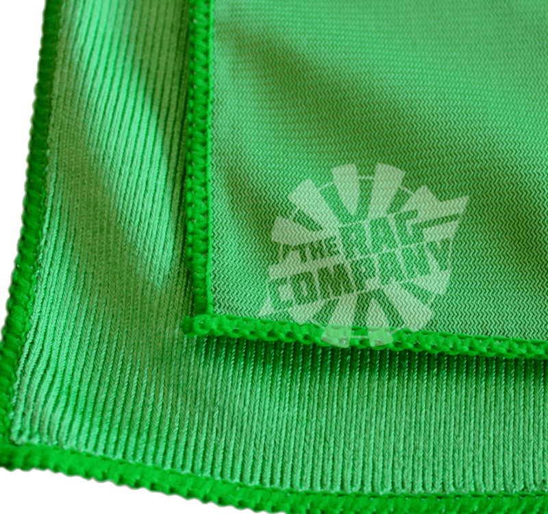 Green 16 X 16 Microfiber Glass And Window Towel