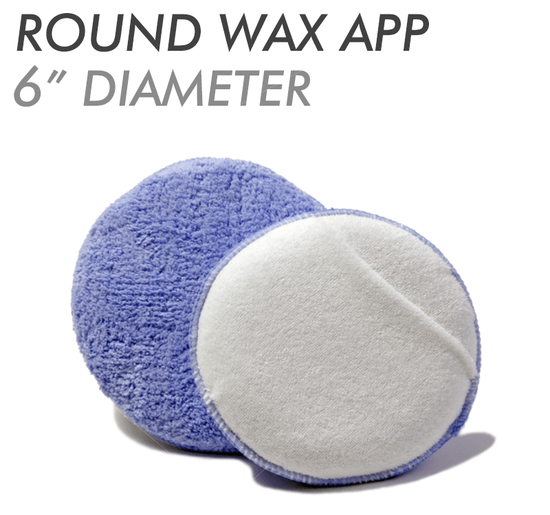 6-Inch Round Microfiber Wax Sponge Applicator With Hand Pocket
